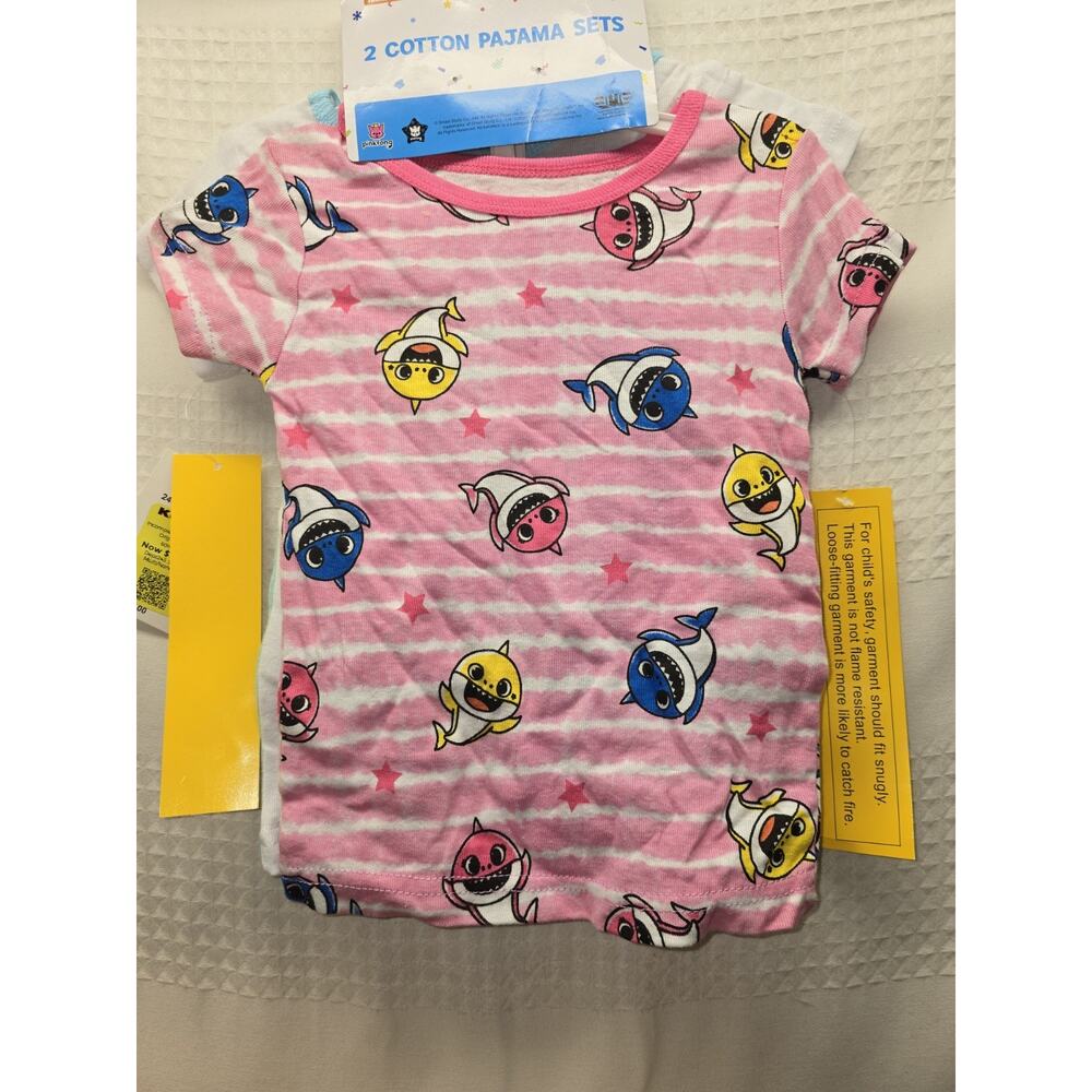 Pinkfong Pajama Top Baby Shark Size 3t Short Sleeve Girls Only The Tops - Picture 3 of 5